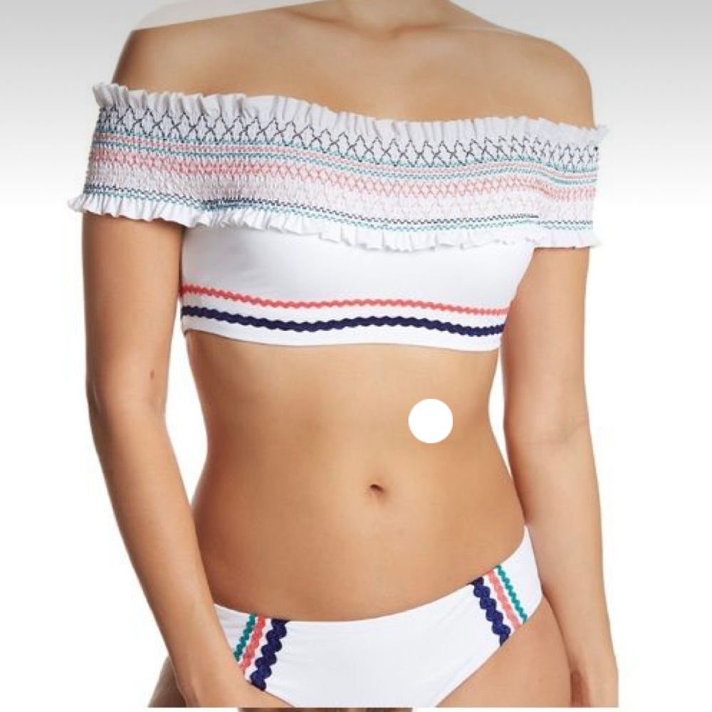 New Red Carter white ric rac bikini size medium